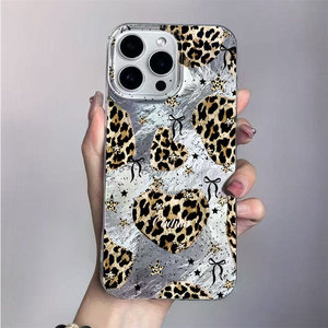 Capa de Celular Antichoque com Estampa de Coração, Leopardo e Laço para <span class=keywords><strong>iPhone</strong></span> 16 Plus, 17 Air, Pro Max - Capa Traseira Protetora - Product Image 5