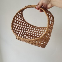 Panier de rangement en bambou moderne Panier de fruits cadeau tissé avec un design élégant