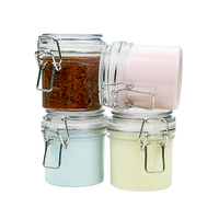 Bocaux en plastique hermétiques pour masque d'argile transparente de 200ml 7oz pour les soins de beauté polyvalents