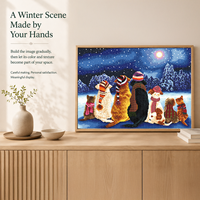 KS Craft Cat Dog Starry Sky Square Diamond Painting Kit Special Drill Diamond Art DIY Pet Friendship Wall Decoration Gift