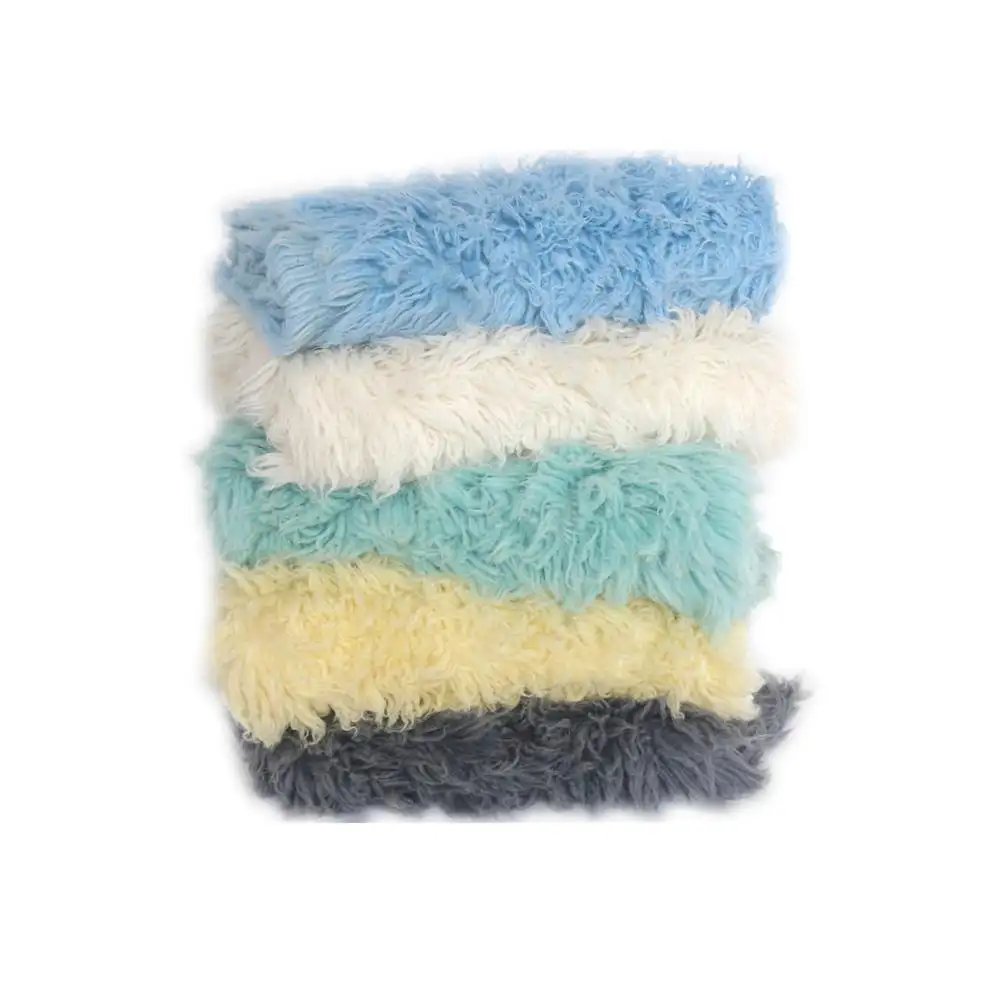 PWPROPS-Manta de lana para recién nacido, manta de lana Merino 100%, cubierta de Beanbag, accesorios de fotografía, manta de imitación para bebé, Alfombra de tela