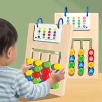 Juegos de laberinto de cuatro colores Montessori, tablero de rompecabezas deslizante a juego con forma de Color, juguetes educativos de aprendizaje para niños y niñas