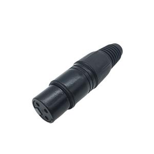 Conector XLR de Micrófono CANNON, Hembra, Núcleo de Cobre Chapado en Oro, Tres Núcleos, Balanceado, Negro - Product Image 1