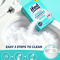 Poudre nettoyante moussante pour toilettes, désodorisante et détartrante, parfum frais, pour salle de bain domestique, vente en gros en vrac sous marque privée