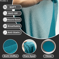 Tissu en Chiffon Georgette 100D en Polyester Couleur Unie Séchage Rapide Broderie de Luxe Respirant Dense Écologique Jupes pour Filles