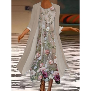 Casual Cardigan Slim 3/4 Sleeve Women's 2 Pieces <b>Set</b> Clothing Fashion - Product Image 4