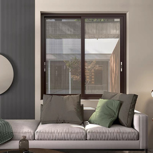 Fenêtres en aluminium, design moderne exquis pour l'intérieur de la maison, résistantes aux ouragans, double vitrage, insonorisées, fenêtres de façade sur mesure fabriquées en usine - Product Image 1