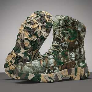 Botas de Caza y Montañismo para Hombre 2026, Botas Tácticas de Camuflaje para Desierto, Botas de Caza de Cuero - Product Image 1