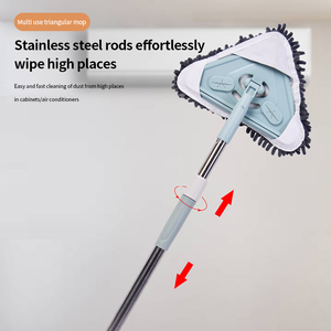 Vadrouille rétractable <span class=keywords><strong>Balai</strong></span> de dépoussiérage ménage Dépoussiérage haute altitude Vadrouille triangulaire Angle réglable - Product Image 5