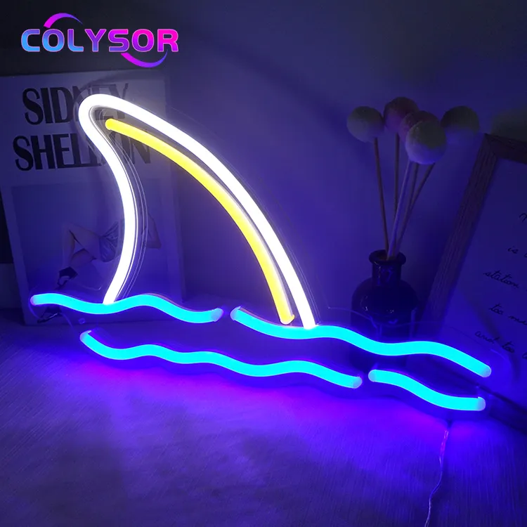 Ocean Shark Jelly Fish Dolphin Benutzer definierte Innendekoration Lampe Acryl Board LED Leucht reklame Licht