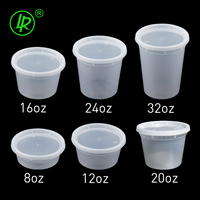 Échantillon gratuit LR de qualité alimentaire pp 8oz 12oz 16oz 20oz 24oz 32oz contenant de charcuterie en plastique translucide avec couvercles