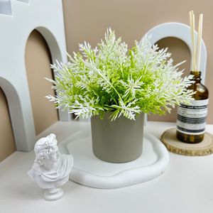 Fleurs artificielles de la collection Fuyu, plantes en pot en plastique de type Gypsophile pour la décoration intérieure, balcon, table basse - Product Image 3