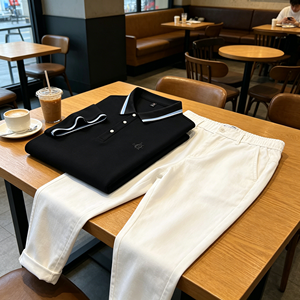 ODM OEM Men's Cotton Knitted for Shirt Print Design Anti-Wrinkle Embroidered Collar Trim Short <strong>Sleeve</strong> Casual <strong>Golf</strong> Business <strong>Top</strong> - Product Image 2