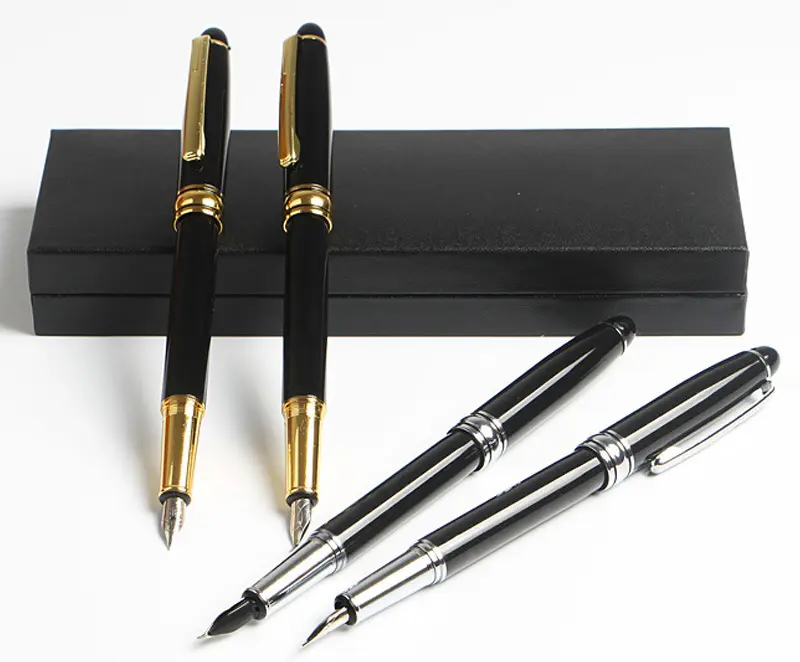 Metal elbow art pen set student fountain pen bright tip calligraphy and painting business gifts