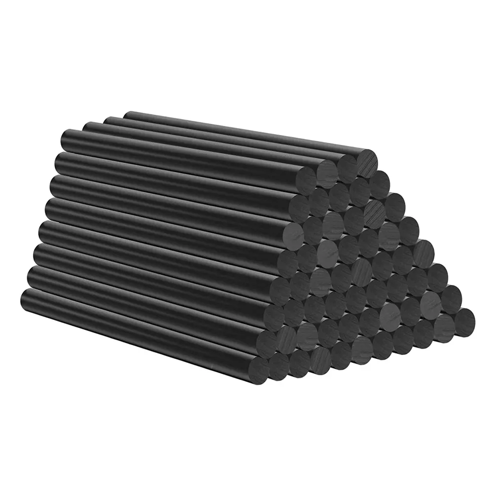 Paquete de 36 barras de pegamento de fusión caliente para coche, 7mm x 100mm, color negro, DIY, arte artesanal, reparaciones generales