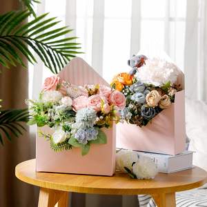 Boîtes à fleurs <span class=keywords><strong>pour</strong></span> la Saint-Valentin, enveloppes <span class=keywords><strong>pour</strong></span> bouquets de fleurs roses, emballage de bouquets de fleurs, papier cadeau, sacs à fleurs - Product Image 2