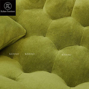 <span class=keywords><strong>Sofa</strong></span> Gelembung Mewah Desain Baru Warna Kuning Berumbai Custom 2 Dudukan <span class=keywords><strong>Sofa</strong></span> Gelembung Beludru Hijau Roche Bobois - Product Image 5