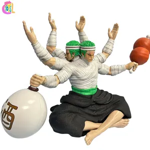 Patung Anime kualitas tinggi, patung aksi Anime Zoro kekuatan manusia super Manual indah