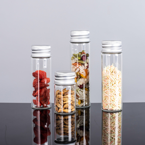 Flacon en <span class=keywords><strong>verre</strong></span> tubulaire avec bouchon à vis en aluminium 115 mm 116 mm 120 mm Tube en <span class=keywords><strong>verre</strong></span> pour bonbons épices comprimés - Product Image 5