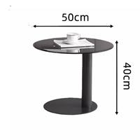 Table basse ronde minimaliste en marbre avec structure en métal pour hôtel et maison