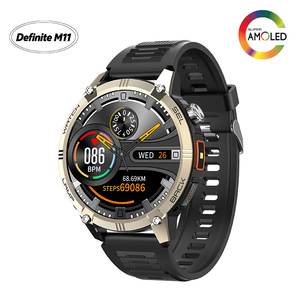 นาฬิกาสมาร์ทวอทช์รุ่น M11-304 GPS Sports ยอดนิยมใน TikTok หน้าจอ TFT 1.7 นิ้ว กันน้ำ 1ATM แบตเตอรี่ 800mAh พร้อม GPS ติดตามการออกกำลังกาย สีทอง - Product Image 6