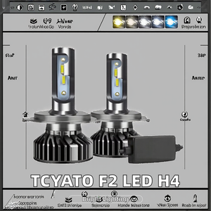 ไฟหน้า LED แบบคู่สำหรับรถยนต์ F2 1860 CSP 6000K H7 12V ใหม่ติดตั้งได้ทั่วไป72W - Product Image 2