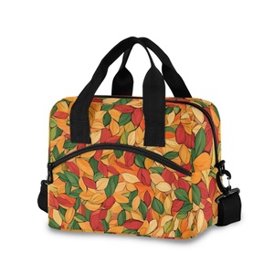 Customized Portable Lunch Box Travel Picnic Canvas Lunch Insulated Cooler Bag Durable Cotton Cooler Bags - Product Image 1