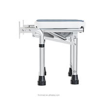 Siège de douche mural pliable en alliage d'aluminium - Installation sans perçage, tabouret de sécurité pour la baignoire, capacité 136 kg, étanche et réglable