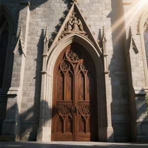 Porte principale à double ouverture de <span class=keywords><strong>château</strong></span> sculpté classique de style européen, entrée d'église, porte solide arquée en teck - Product Image 1