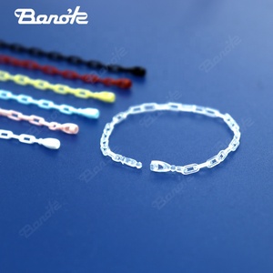 Chuỗi <span class=keywords><strong>lox</strong></span> loại vòng khóa nhựa PC vật liệu, đa màu sắc chuỗi vòng lặp Fastener - Product Image 2