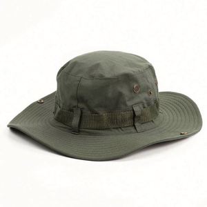 Nouveau chapeau de pêcheur unisexe en coton 100% pour l'été, style safari, décontracté, sportif, quotidien, avec sangle réglable, protection solaire - Product Image 1