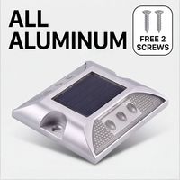 Marqueur de chaussée solaire LED réfléchissant double face rechargeable, à vision nocturne claire, pour aéroports, directement de l'usine