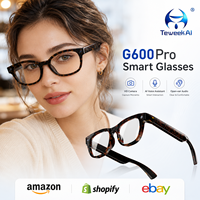 Lunettes Intelligentes G600 Pro avec IA, Caméra 13MP, Enregistrement Vidéo 1080P, Assistant IA, Monture TR90, Audio WiFi6, Modèle Pro