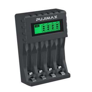 <span class=keywords><strong>Caricabatterie</strong></span> Portatile PUJIMAX con Display LCD a 4 Slot <span class=keywords><strong>per</strong></span> <span class=keywords><strong>Batterie</strong></span> <span class=keywords><strong>Ricaricabili</strong></span> <span class=keywords><strong>AA</strong></span>/AAA Ni-MH/Ni-CD, Uscita 1.2V, Micro USB Tipo-C - Product Image 3