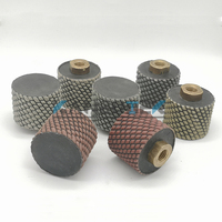 KANEOTEK 2/3/4 INCH Résine Bond M14,5/8-11 "Roues de tambour de polissage au diamant à sec tolérance zéro pour évier en pierre de marbre de granit