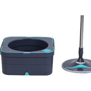 Produit de nettoyage ménager haute efficacité microfibre carré filature seau vadrouille télescopique humide/sec nettoyant sale poteau <span class=keywords><strong>en</strong></span> acier - Product Image 3