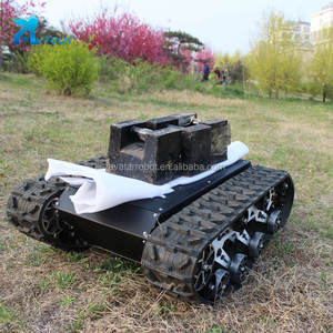 Veicolo elettrico del telaio del serbatoio <span class=keywords><strong>RC</strong></span> fuoristrada della pista di gomma con le piste del carro armato AVT-9T - Product Image 5