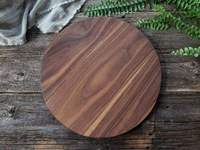 Groothandel ronde walnoot houten schaal voor kaas, fruit, snacks, etenswaren, serveren, huis, keuken decoratie, houten serveerschaal, houten dienblad