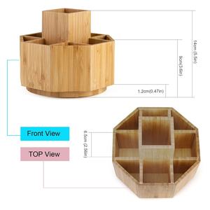 Bamboo Desk Pen Pencil Holder Stand Wooden Pen Holder Bamboo Storage Organizer - Product Image 2