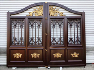 El fabricante proporciona hermosas y exquisitas puertas batientes de aleación de aluminio para patio sólido para villa señorial - Product Image 3