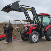 Tracteur Diesel 4x4 70HP 90HP à Vitesse Directe avec Embrayage Double, Cabine ROPS, Pompe AC et Haute Sécurité pour l'Agriculture Moderne – Vente Directe Usine
