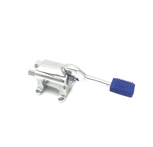 <span class=keywords><strong>Robinet</strong></span> à commande au pied sans poignée, bec col de cygne, eau froide, valve à pédale unique bleue, corps en laiton, sortie en acier inoxydable, usage commercial - Product Image 5