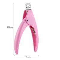 Ciseaux professionnels pour faux ongles en acrylique avec lame en acier inoxydable, conception à ressort pour salon et manucure à domicile NAT061