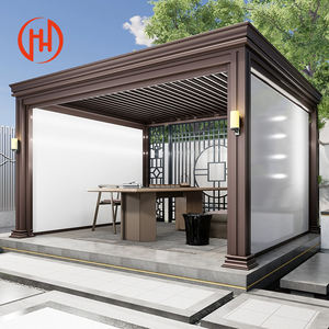 <span class=keywords><strong>Pergola</strong></span> en aluminium à toit rabattable, pare-soleil en aluminium, fourni par l'usine - Product Image 1