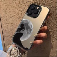 Étui de téléphone portable Cool Earth Horse Silver pour iPhone 16 Plus 15 Pro Max 14 13 12 11, coque arrière transparente antichoc IMD