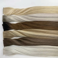 Cheveux humains européens Remy de qualité supérieure, invisibles, fins, doublement étirés pour extensions, cuticules brutes alignées, couleur personnalisée