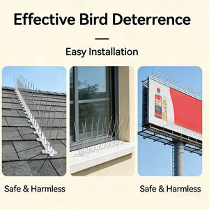 4CM Wide <strong>Bird</strong> Deterrent <strong>Spikes</strong>, Anti-Pigeon Perching, Prevent <strong>Birds</strong> From Nesting, Suitable <strong>for</strong> Windowsills, Balconies, <strong>Roofs</strong> - Product Image 6