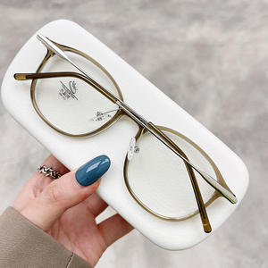 Nouvelle monture de lunettes ovale TR90 pour femmes, protection anti-lumière bleue, monture complète, verres AC, style coréen, lunettes tendance - Product Image 4