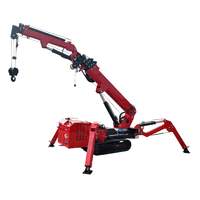 Grue araignée compacte hydraulique pour espaces étroits, grue sur chenilles pour l'installation de bâtiments