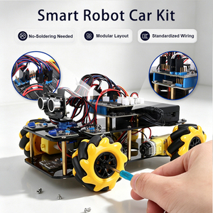 ACEBOTT Kit de Voiture Robot Éducatif STEM en Gros ESP32 4WD Mecanum DIY Kit de Robotique pour l'Apprentissage du Codage Python Ensemble de Capteurs pour <span class=keywords><strong>Arduino</strong></span> - Product Image 1
